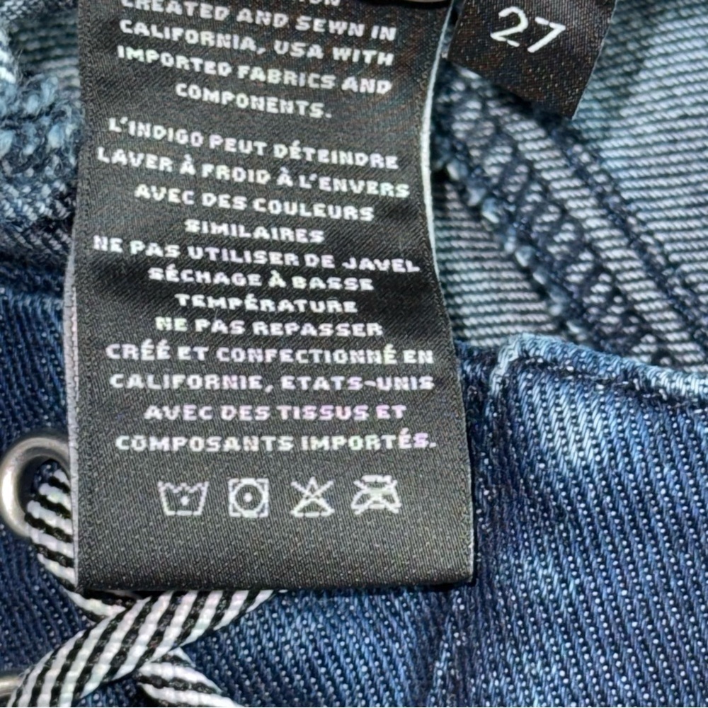 J Brand High Rise Boot Crop Jean Joan Lace Up Blue - Picture 11 of 11